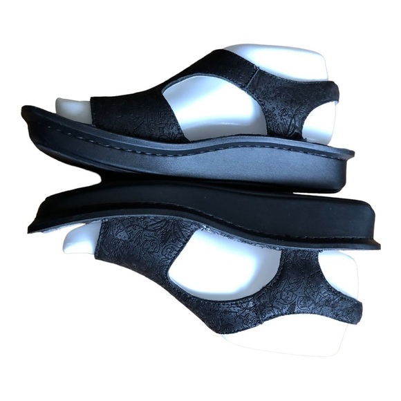 Alegria Viki Black Floral Slingback Sandal EU 37 - Picture 3 of 9